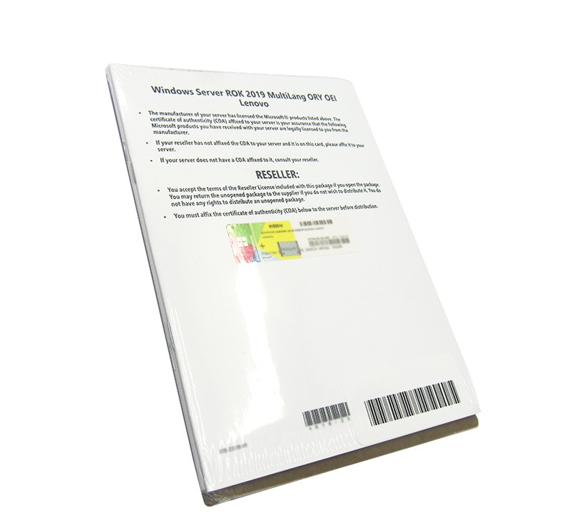 Licencia lenovo microsoft windows server 2019 standard, oem, rok, multilenguaje.