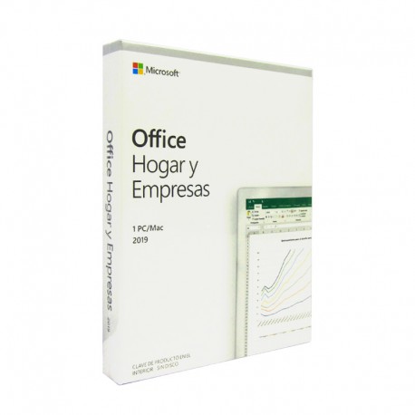 microsoft office hogar y empresas 2019, 1 pc, español, windows/mac.